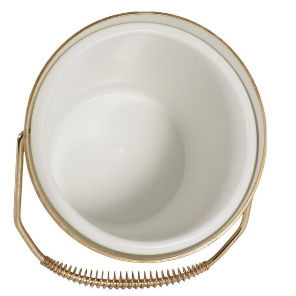 Vintage Retro Otagiri Ice Bucket 4 Pc Set MCM Ivory and Gold Tree EUC MCM Japan - Picture 6 of 12